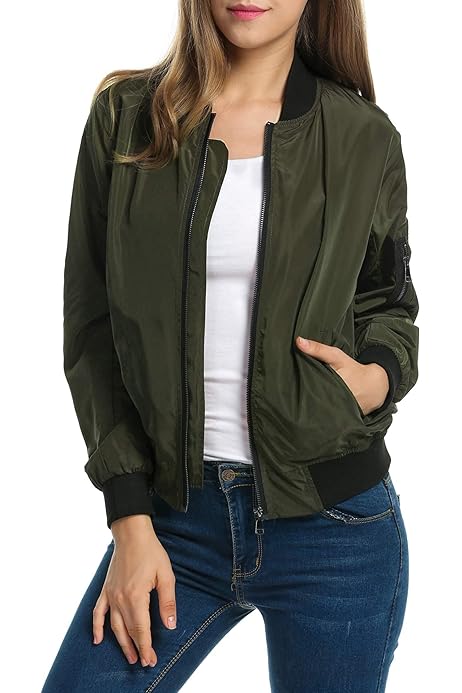 olive bomber jacket women's
