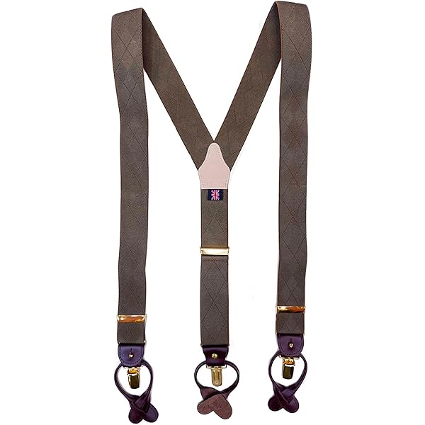 Amazon | [アルバートサーストン] サスペンダー英国製 上級非伸縮緑