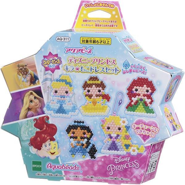 アクアビーズ キャラクター 別売り ビーズセット 【 ディズニープリンセス キラ☆もこ ドレスセット 】 AQ-311 STマーク認証 6歳以上 おもちゃ 水 水でくっつく メイキングトイ Aquabeads エポック社 EPOCH - 1