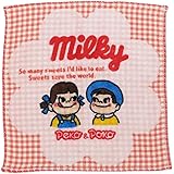 丸眞 ハンドタオル Peko&Poko ペコちゃん 25×25cm チェックミルキー 綿100% ジャカードタオル 3005030200