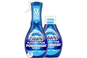 Dawn Powerwash Spray Starter Kit, Platinum Dish Soap, Fresh Scent, 1 Starter Kit + 1 Dawn Powerwash Refill, 16 Fl Oz (Pack of 2)