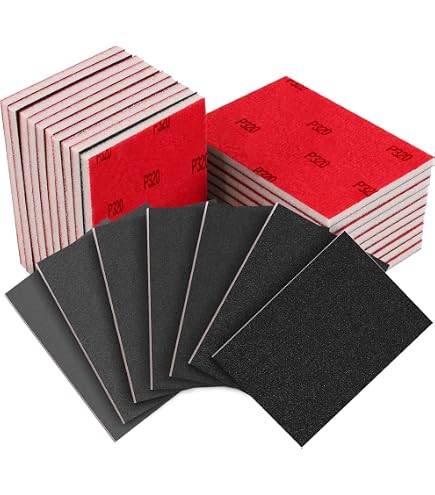 Tonmp 6-Pack 400-Grit Fine Sanding Sponge – Washable, Reusable, Wet/Dry Sanding Blocks For Wood, Metal, Paint, Plastic, And Drywall