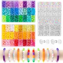 Amazon.co.jp: 3960個のポニービーズブレスレット作成キット、48色の