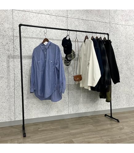 Amazon｜W STANDARD インダストリアル アイアンハンガーラック