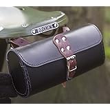 Amazon London Craftwork 本革ツールバッグ バイクサドルバッグ 手作りバイクバッグ ブラックグリーン Bro Bl Green London Craftwork フロントバッグ