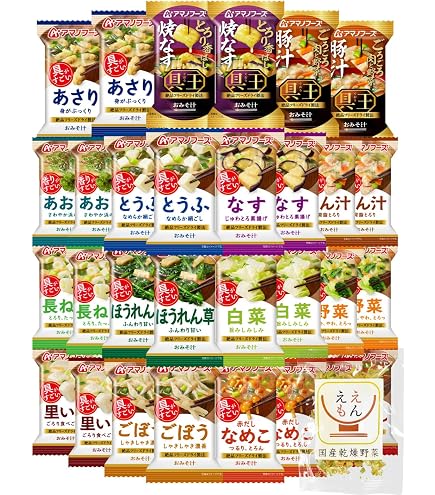 Amazon | アマノフーズ フリーズドライ 味噌汁 15種90食 詰め合わせ