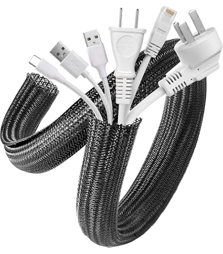 Nilight 10ft Cable Sleeve - 1/4 Inch Braided Wire Loom For Organizing Cords