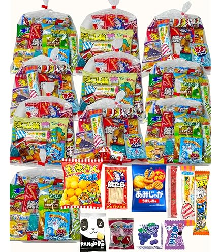 Amazon.co.jp: 駄菓子 お菓子 詰め合わせ 袋詰め 8個入り 10セット