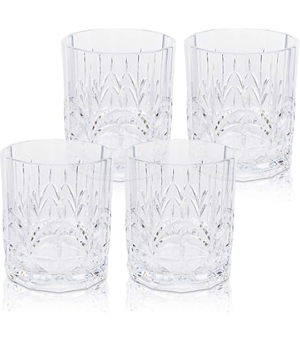 STACKABLES 8oz Clear Hard Plastic Cups - Pack Of 50 | Premium Quality, Reusable, And Elegant | Ideal For Upscale Parties, Events, And Catering
