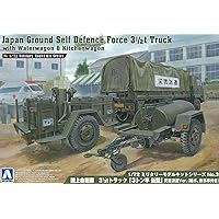 青島文化教材社(AOSHIMA) 1/72 ミリタリーモデルシリーズ No.3 陸上自衛隊 3 1/2tトラック 3トン半 新型 災害派遣Ver. 給水 炊事車付 プラモデル