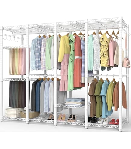 Amazon｜ハンガーラック 頑丈パイプハンガーラック ワードローブ