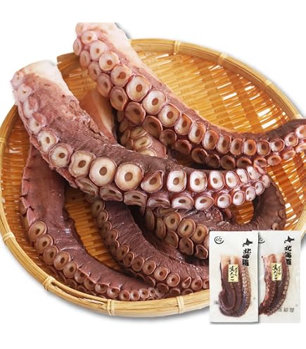Amazon.co.jp: タコ 刺身 真タコ たこ足 まるごと1本 約600g 北海道産