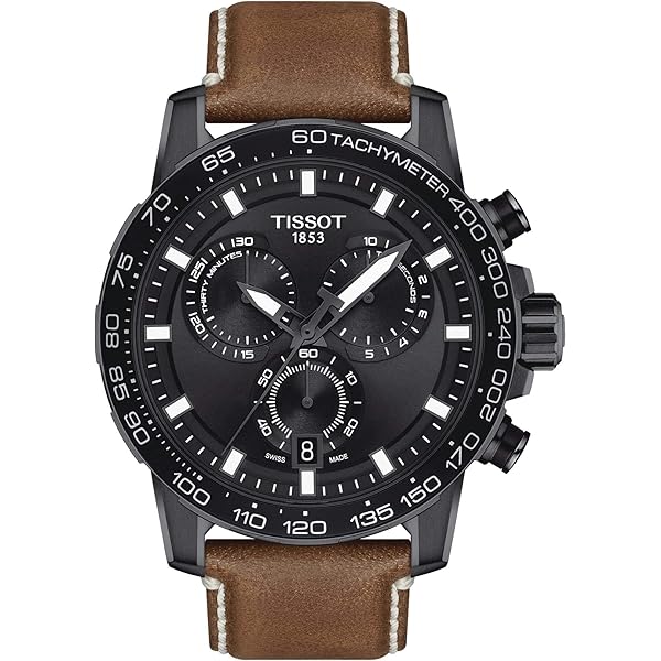 ティソ TISSOT クロノ XL ブラック文字盤 レザーストラップ XL TISSOT