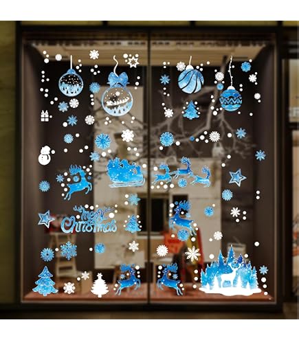 Amazon.co.jp: Lanito クリスマス ステッカー クリスマスの静電気