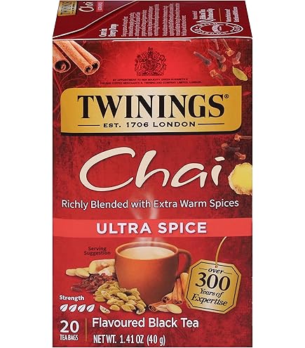 Amazon.co.jp: Twinings, Chai, Pumpkin Spice, 20 Tea Bags, 1.41 oz