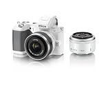 Nikon ミラーレス一眼 Nikon 1 V2 ダブルレンズキット 1 NIKKOR 18.5mm f/1.8 /1 NIKKOR VR 10-30mm f/3.5-5.6付属 ホワイト N1V2WLKWH