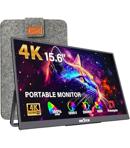 Amazon.co.jp: InnoView 15.6インチ 4K デュアルポータブルモニター