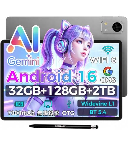 Amazon.co.jp: 2025 Android 15 タブレット TECLAST T60 AI タブレット