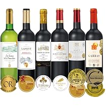 Amazon.co.jp: 【ALL 金賞 飲み比べ】フランス赤白ワイン(格上2本入)6