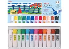 ぺんてる 絵の具 エフ水彩 WFC2-12 ポリチューブ入り 12色