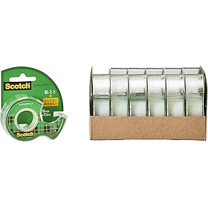 3M スコッチ テープ メンディングテープ ディスペンサー付 18mm×7.6m 小巻 12巻 CM-18