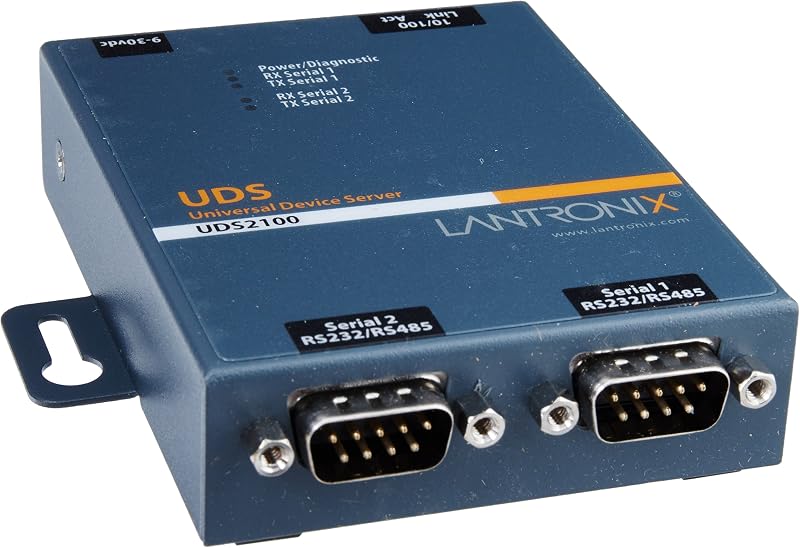 Lantronix Device Server UDS2100 Two Port Serial (RS232/ RS422/ RS485) to IP Ethernet - Device server - 2 ports - 10Mb LAN, 100Mb LAN, RS-232, RS-422, RS-485 [並行輸入品]