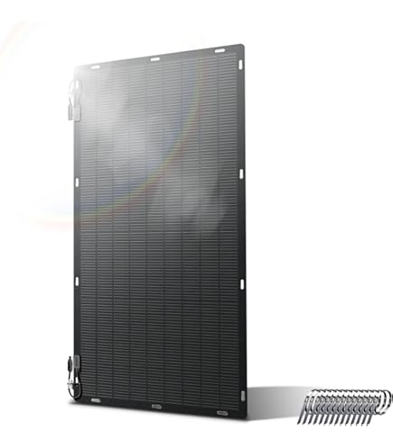 Amazon | フレキシブルソーラーパネル 2個 375ワット 12ボルト 単結晶 