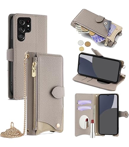 Amazon.co.jp: For Galaxy S22 Ultra ケース 手帳型 ショルダー For