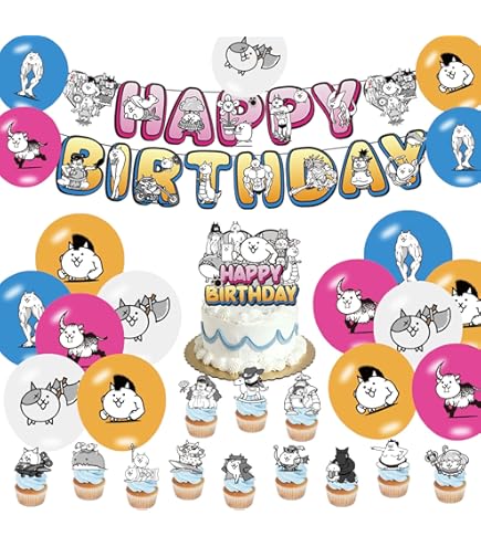 Amazon.co.jp: はたらく細胞 誕生日 飾り付け パーティー セット 漫画