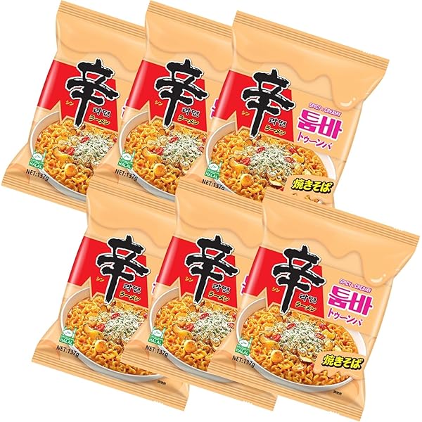 【激安】ラーメン・焼きそば　食品詰合せセット Amazon.co.jp: 辛ラーメントゥーンバ 137g、6袋 セット