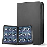 PAKESIスターカードファイル9ポケット360枚収納PUカードカード収集スターカードと他カードのスターカードコレクションファイル（ブラック）