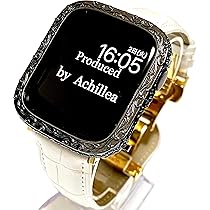 アップルウォッチ用カスタムベゼルベルトセット★ホワイトセラミック上バックルモデル Amazon | アップルウォッチカスタムベゼルベルトセット 40MM