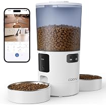 Amazon | 【メーカー2年保証・多頭飼いを見守り】COOAU 自動給餌器