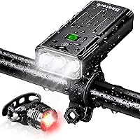 Bestore 自転車 ライト【5200mAh大容量 USB充電式 】 自転車ヘッドライト 防水 LED 800ルーメン モバイルバッテリー機能付き テールライト付き ３つ調光モード クロスバイク ロードバイク キャンプ ハイキング サイクリング 懐