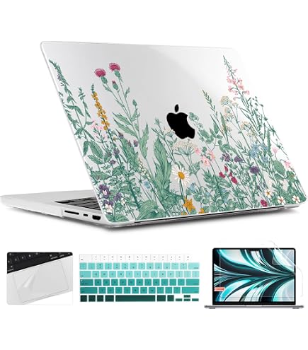 CISSOOK Hard Shell Case For MacBook Pro 16 Inch A2485 M1 Pro/Max 2021 - Clear Cherry Blossom Design With Keyboard Cover & Screen Protector - View #11