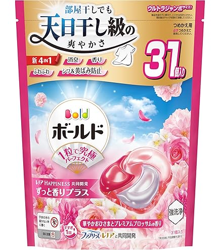 Amazon.co.jp: ボールド 洗濯洗剤 ジェルボール 4in1 プレミアム