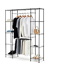 Amazon｜Amazonベーシック ハンガー ラック ワードローブ 収納 延長