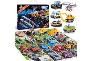 Advent Calendar Kids 24pcs Play Vehicles for Boys, Christmas Gifts 24 Days Christmas Countdown Calendar for 3 4 5-7 8-12 Boys and Girls