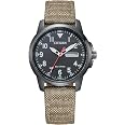 Citizen Orologio Eco-Drive BM8186-07E – Stile Militare Con Datario E Cinturino Beige