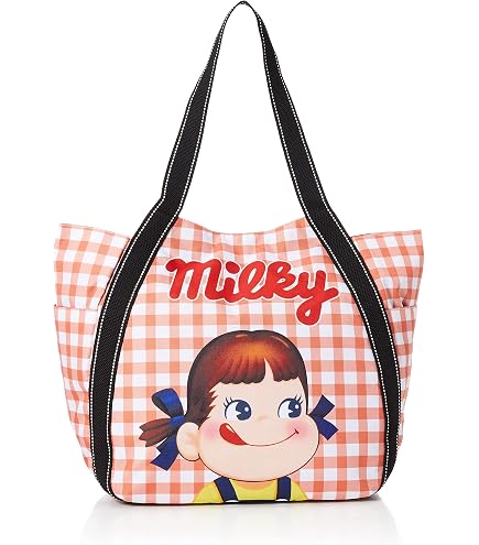 Amazon.co.jp: 不二家のペコちゃん[トートバッグ]ファスナー付A4トート 