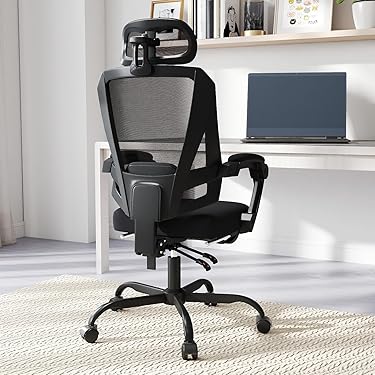 【maki】スタイリッシュデスクチェア 黒 KanademonoLiftingSwivelDeskCha