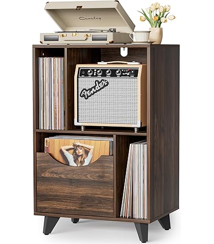 Amazon.co.jp: VINAEMO レコードラック、レコード棚、レコード