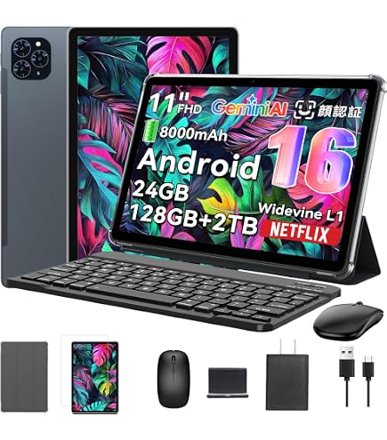 Amazon.co.jp: 【 11インチ セット版 タブレット 2026 Android16】P11