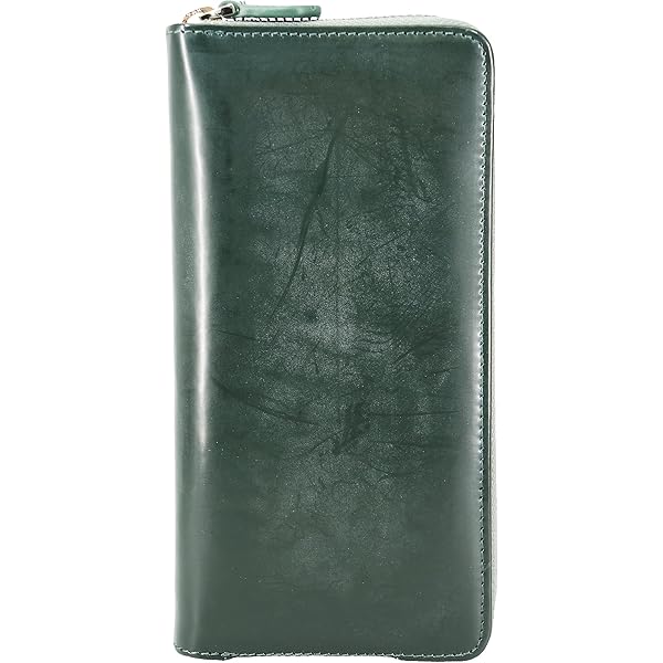 Amazon | グリーン ブライドルレザー 英国 イギリス 財布 メンズ