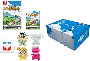 【オリジナルデザインBOXでお届け】クレヨンしんちゃん『オラと博士の夏休み』~おわらない七日間の旅~ -Switch +クレヨンしんちゃんグッズセット(サトーココノカドー柄レジ袋風エコバッグ、ぬいぐるみマスコット(パジャマしんちゃん・ひまわり・シロ・ワニ山さん))付き (【初回生産特典】 サウンドトラックダウンロードIDカード(主題歌や体操歌など全6曲収録) &amp;【Amazon.co.jp限定】オラ夏ピンバッジ 同梱)
