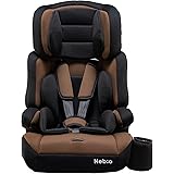 Nebio(ネビオ) チャイルドシート ジュニアシート シートベルト固定 インナークッション 保温保冷ドリンクホルダー付き 1歳～11歳頃 ポップピットF PoPPitF（ブラウン）