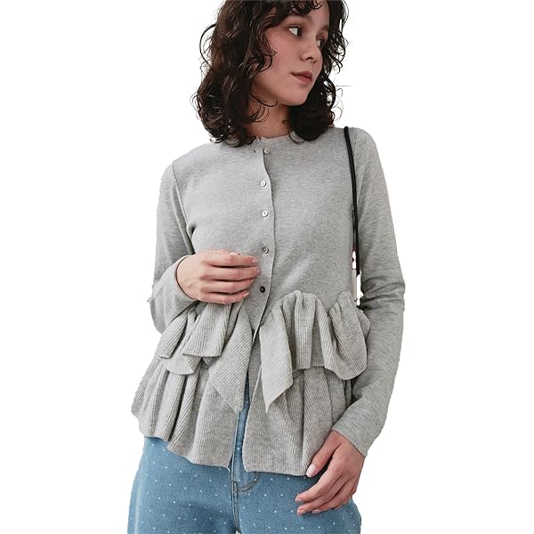 Amazon.co.jp: [ユアーズ] ジャガード ランタンスリーブ