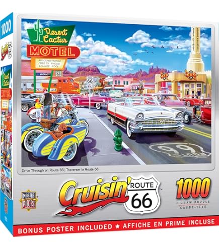 激レア！缶入り ROUTE 66 US 1000ピース ジグソーパズル Amazon.co.jp: (Route 66) - MasterPieces Route 66 1000 Piece