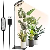 Raygrov 植物育成ライト LED 室内栽培ライト 調光4段階 定時機能（4H / 8H / 12H） 高さ調節可能 省エネ 太陽光模擬 室内栽培用 USB給電