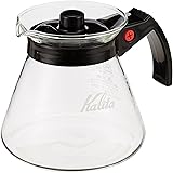 カリタ Kalita コーヒーサーバー 耐熱ガラス製 500ml 2~4人用 N #31205 電子レンジOK メモリ付き フタ付き 樹脂製ハンドル 喫茶店 カフェ おしゃれ ブラック